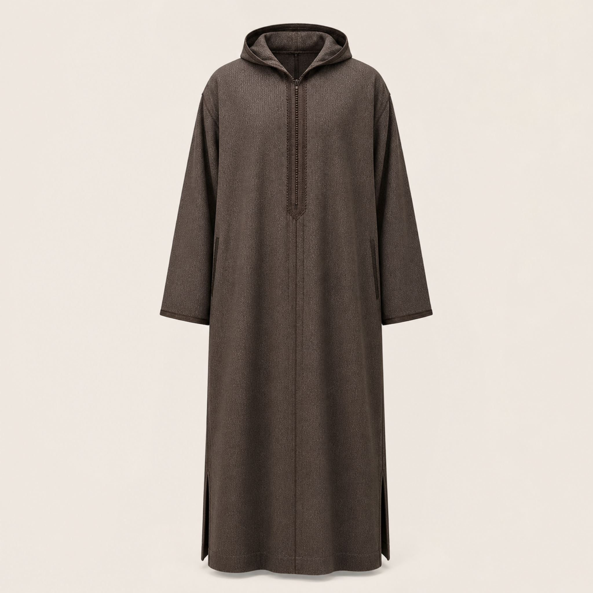 Atlas Olive Hooded Thobe — House Hamlouchi