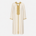 Ivory & Gold Embroidered Moroccan Thobe — House Hamlouchi