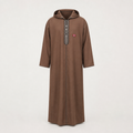 Tetouan Tan Hooded Thobe — House Hamlouchi