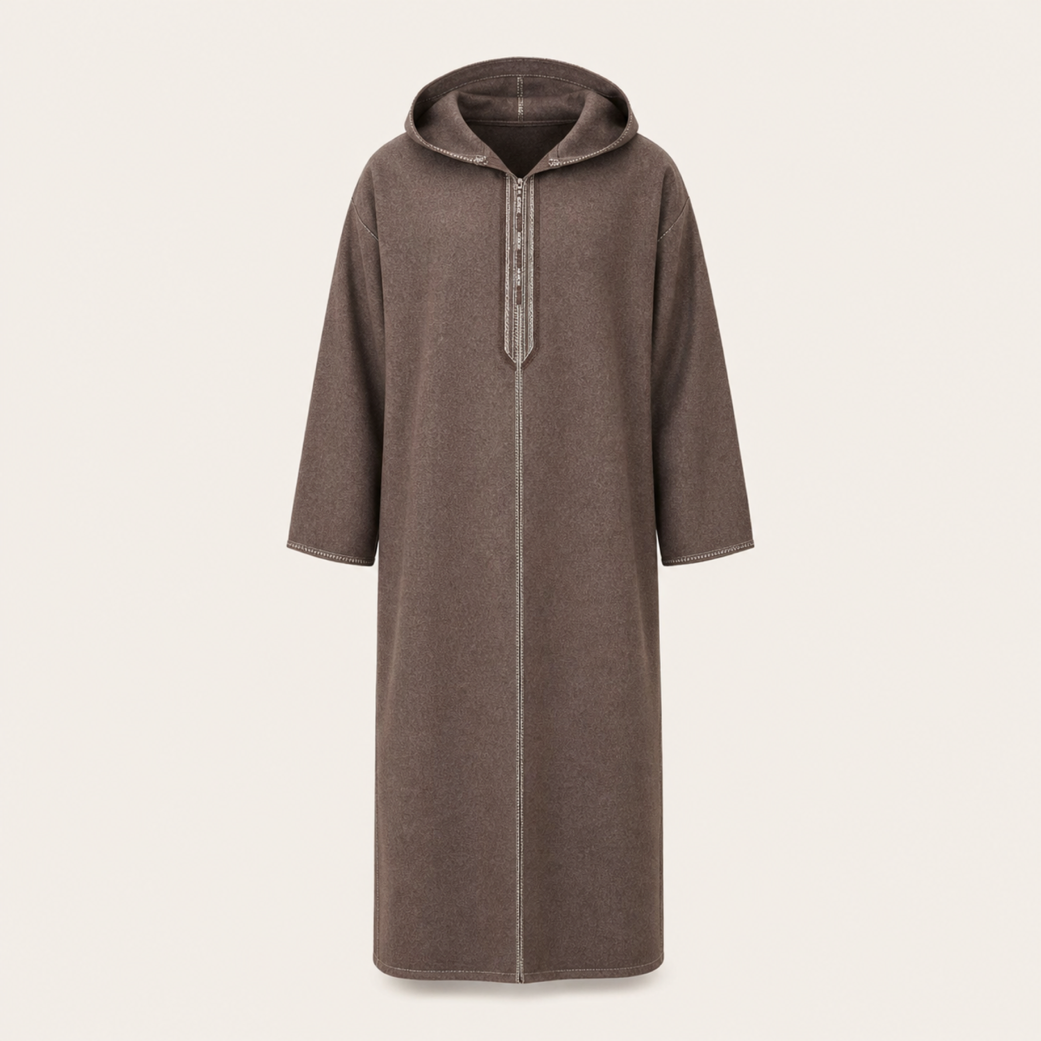 Sahara Cocoa Hooded Thobe — House Hamlouchi