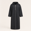 Marrakech Charcoal Hooded Thobe — House Hamlouchi